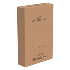 BRANDY 4 metalna pljoska 115 ml srebrna