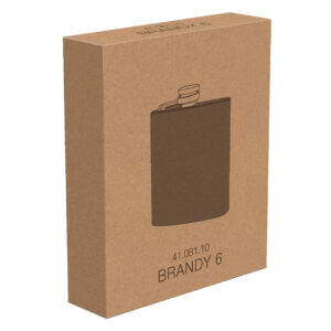 BRANDY 6 metalna pljoska 170 ml crna