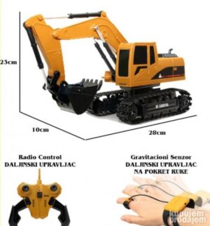 Bager na daljinski upravljac i G senzor pokreta ruke