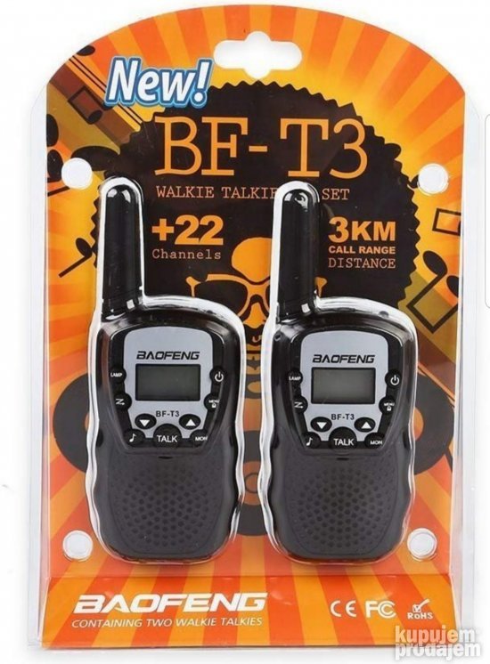 Baofeng BF T3 Toki voki Set NOVO