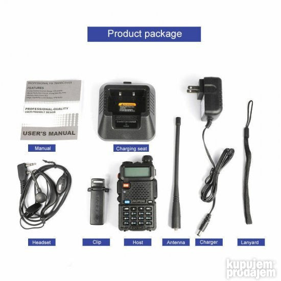 Baofeng UV 5R Dual Band toki voki Baofeng ORGINAL NOVO - Slika 4