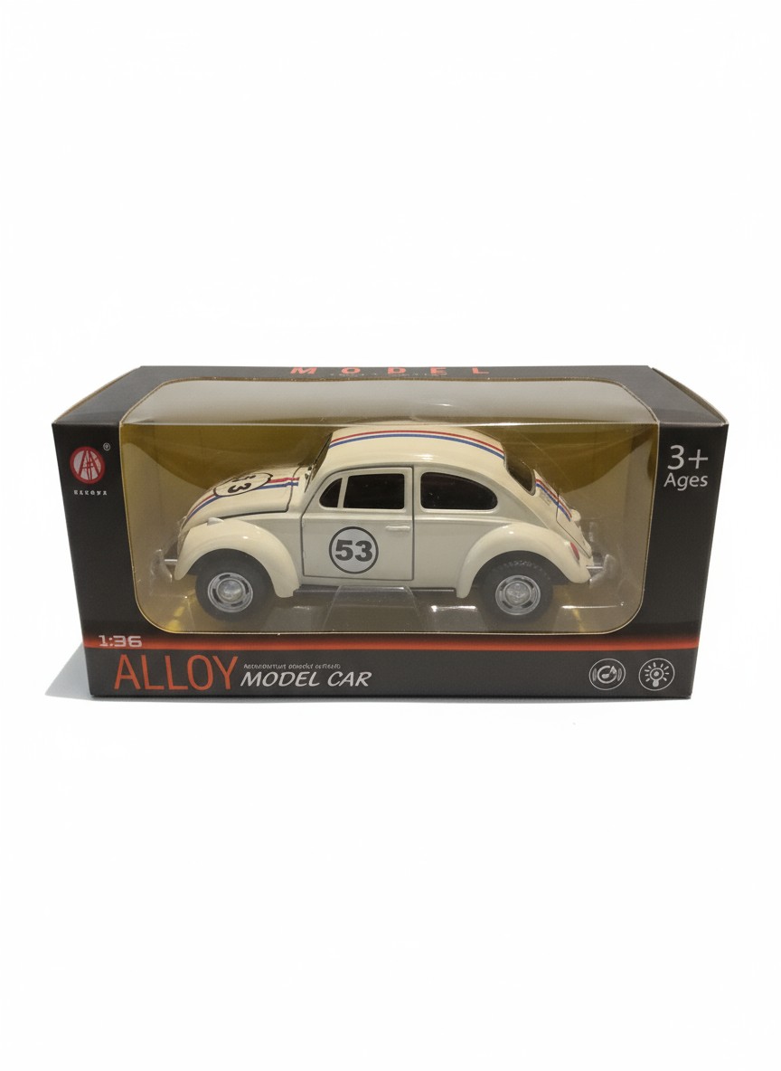 Beli Volkswagen Beetle Trkacki Model Auto - Slika 3