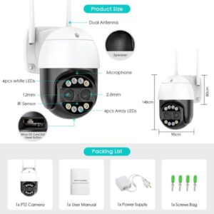 Bezicna IP WiFi Kamera 2 sociva 8x zoom