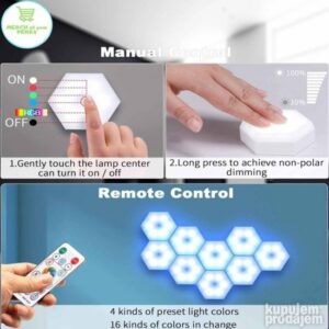 Bezicne led lampe na dodir set 3kom