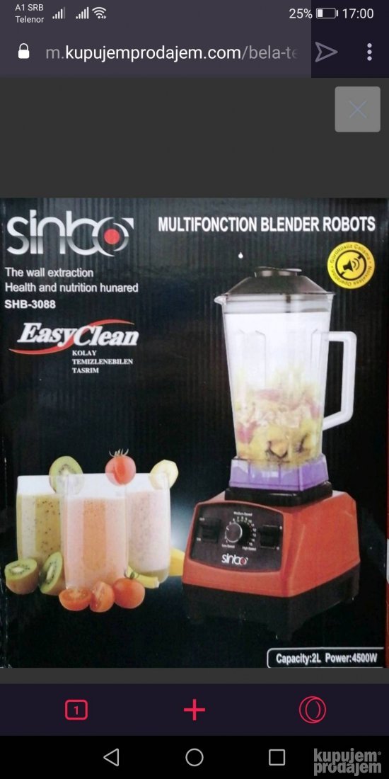 Blender sokovnik Sinbo zeleni - Slika 4