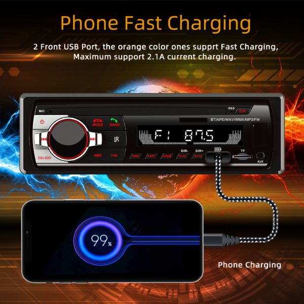 Bluetooth auto radio MP3 plejer LCD - Slika 3