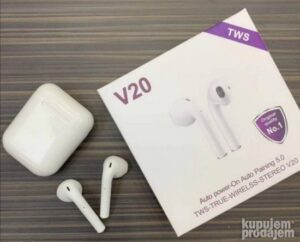 Bluetooth bezicne slusalice TWS V20 bele