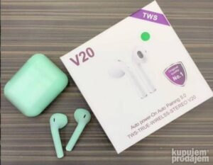 Bluetooth bezicne slusalice TWS V20 zelene