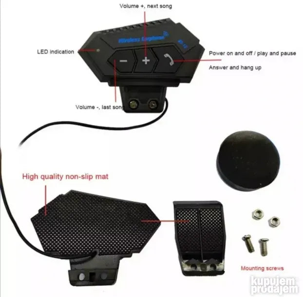 Bluetooth handsfree za motor bluetooth za kacigu bluetooth - Slika 2