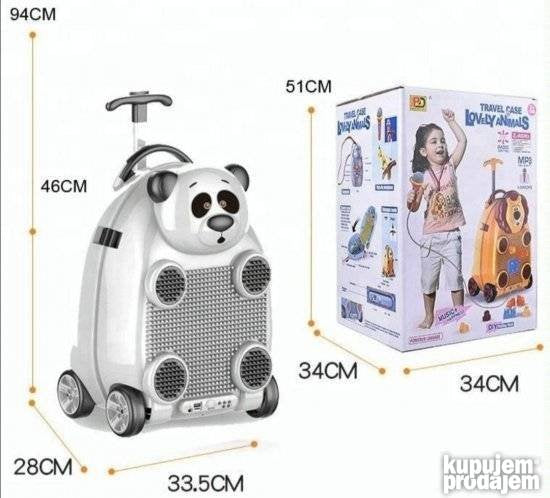 Bluetooth karaoke zvucnik za decu panda - Slika 5