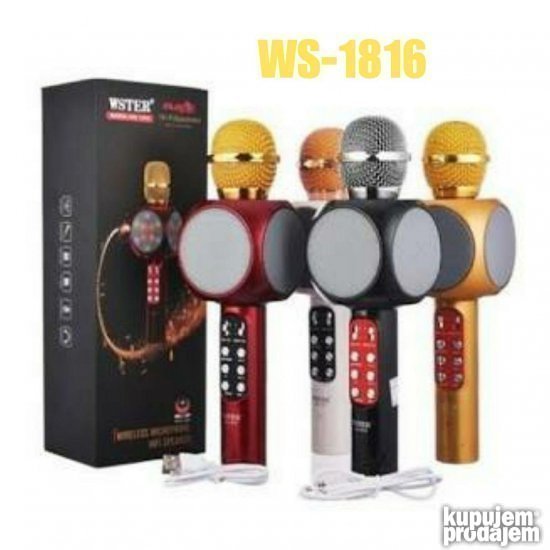 Bluetooth mikrofon karaoke WS 1816 - Slika 4