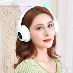 Bluetooth slusalice macje usi sa LED svetlima