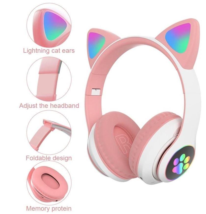 Bluetooth slusalice sa svetlecim usima Bluetooth Slusalice Bluetooth slusalice sa svetlecim usima Bluetooth Slusalice - Slika 4