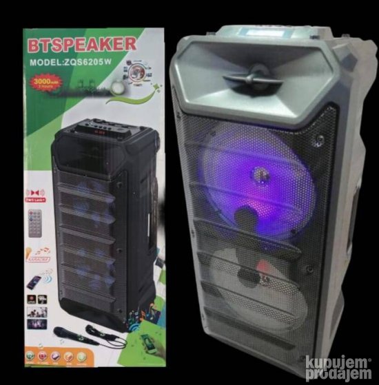Bluetooth zvucnik karaoke ZQS 6205W - Slika 4