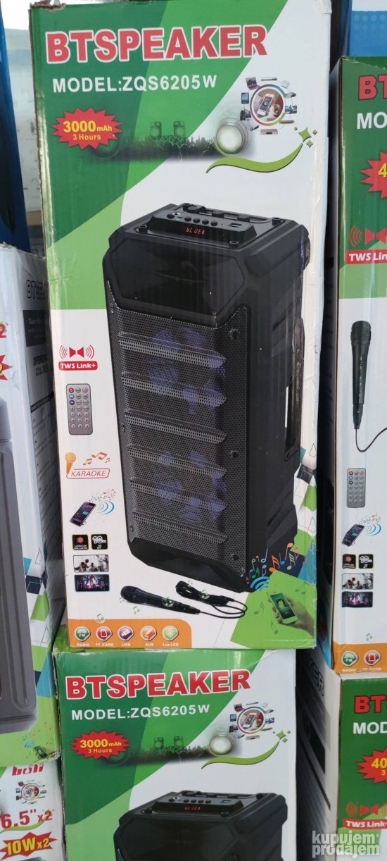 Bluetooth zvucnik karaoke ZQS 6205W - Slika 7