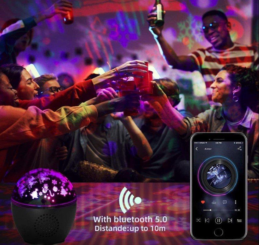 Bluetooth zvucnik led laser projektor zvezdano nebo - Slika 4