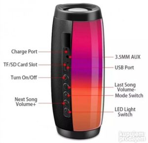 Bluetooth zvucnik sa Led svetlom TG 157
