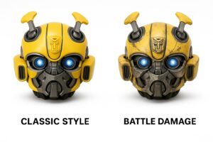 Bumblebee Transformers Kaciga Klasicni i Battle Damage Stil sa LED Svetlima