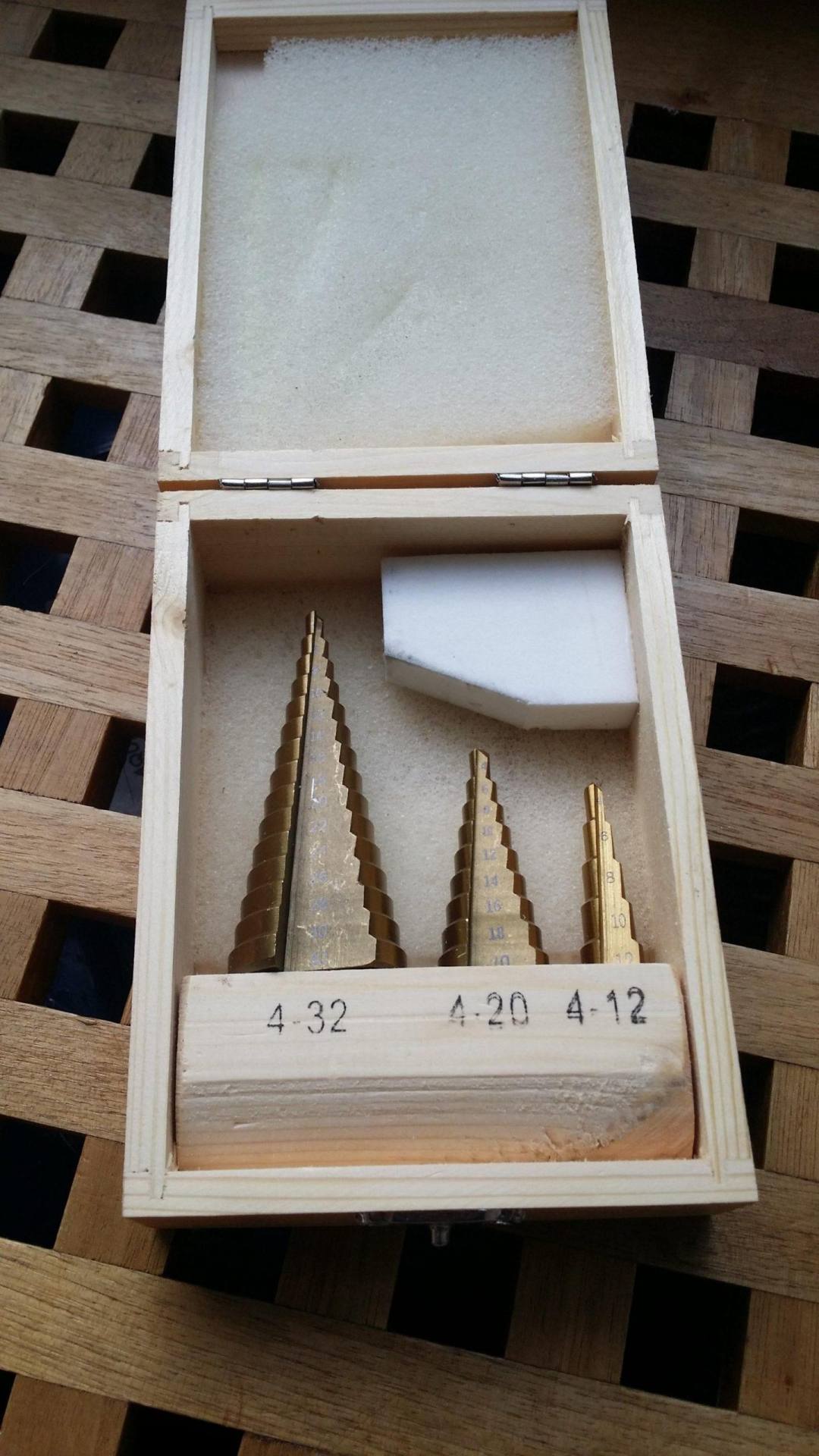 Burgije stepenaste SET 3 kom jelkice konusne vidije - Slika 2