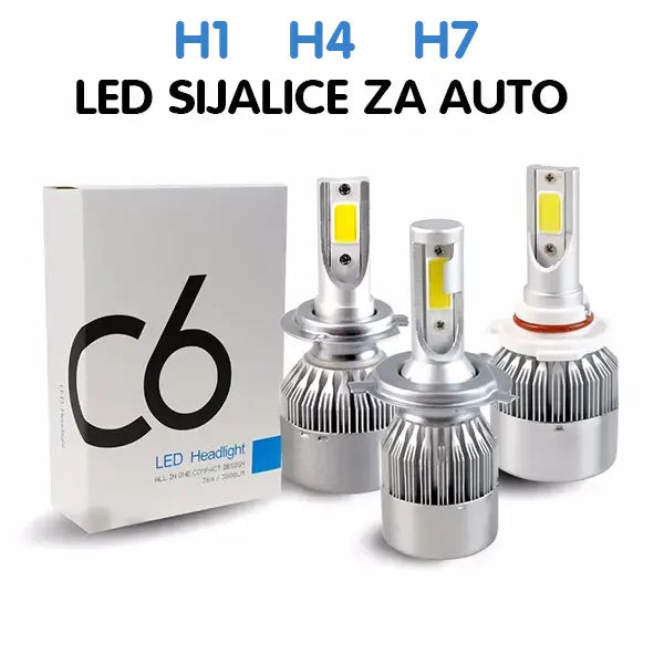 C6 LED sijalice za auto H1 H4 H7 - Slika 4
