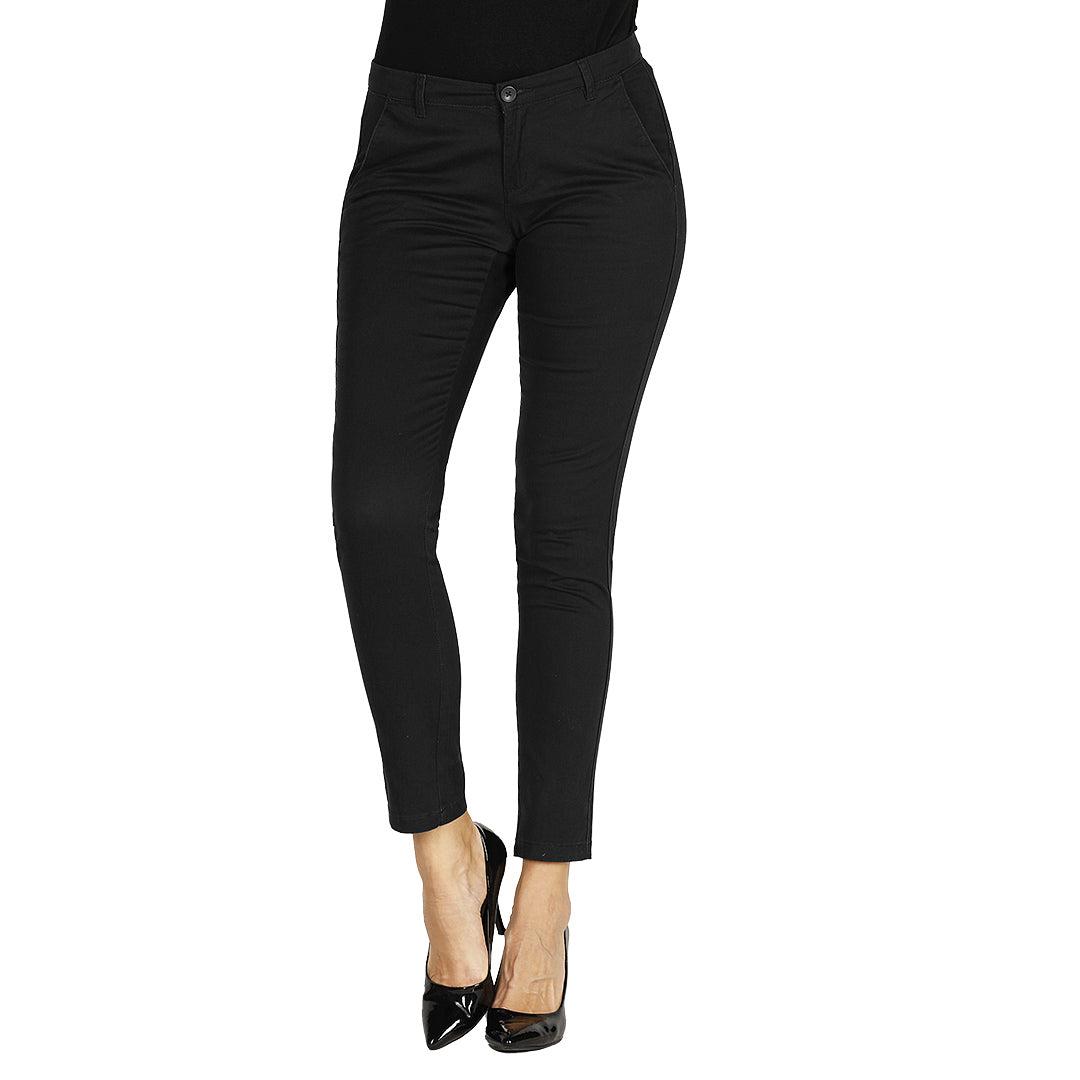 CHINO LADY zenske pantalone crne