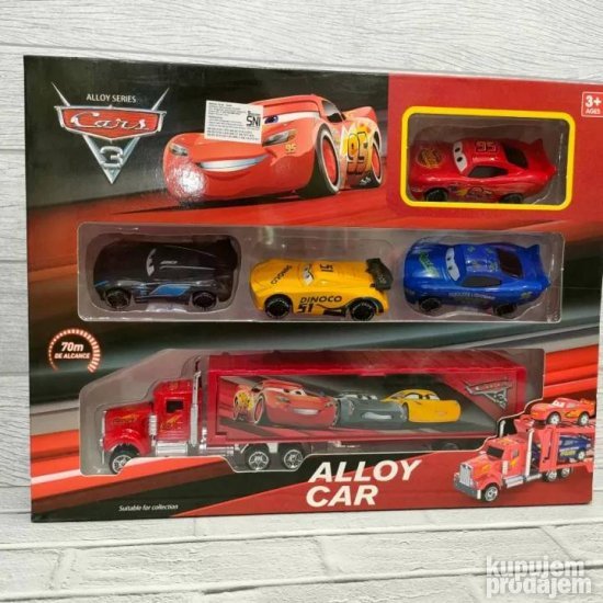Cars 5u1 set sa metalnim auticima