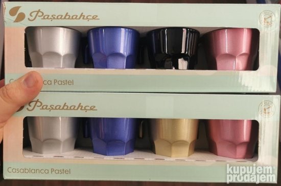 Casablanca Metallic Pastel Soljice za espreso 70 ml 4 u setu