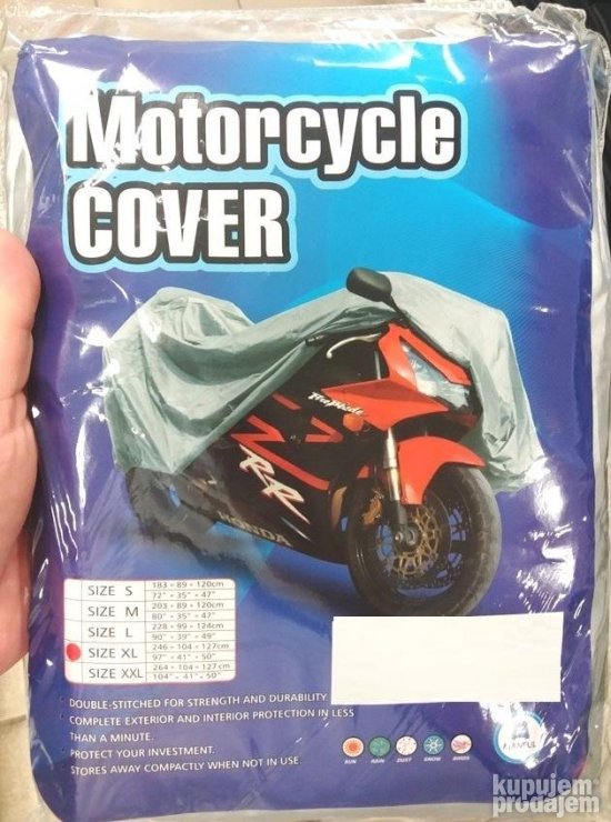 Cerada zastitna za motore XL 248x104x127cm