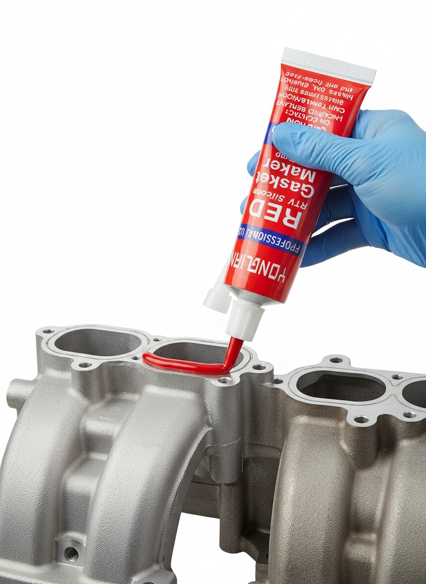 Crveni silikonski tesnilac za motore RTV gasket maker - Slika 3