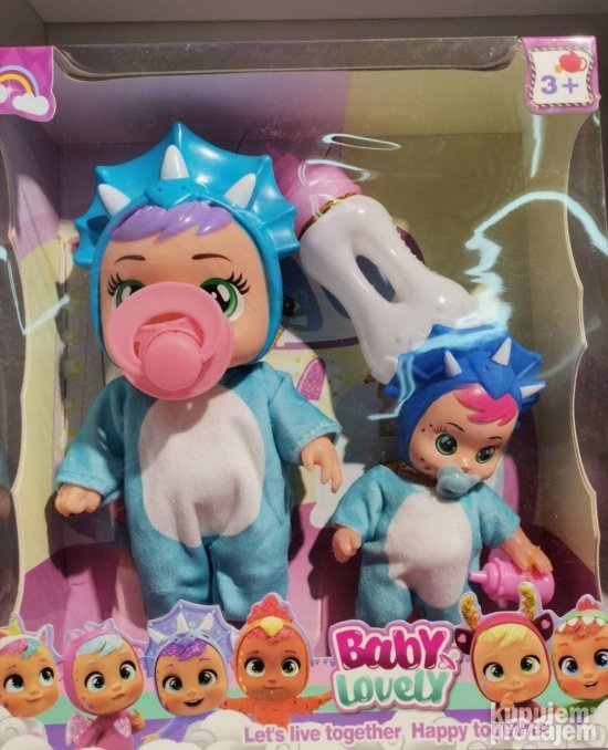 Cry babies multifukcionalna lutka plava