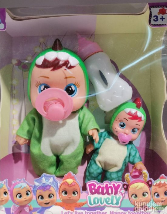 Cry babies multifukcionalna lutka zelena