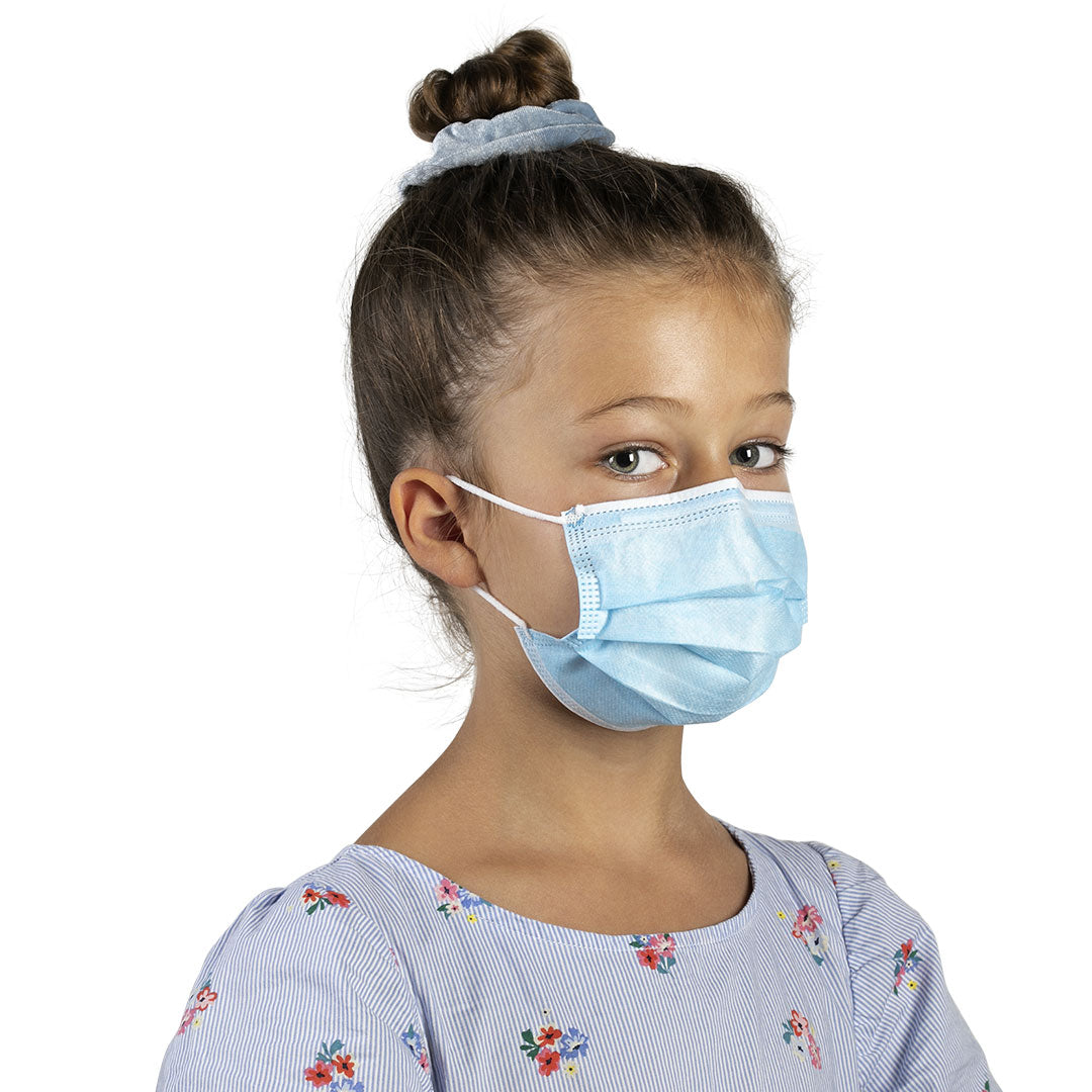 DFM KIDS 10 decja maska za jednokratnu upotrebu svetlo plava