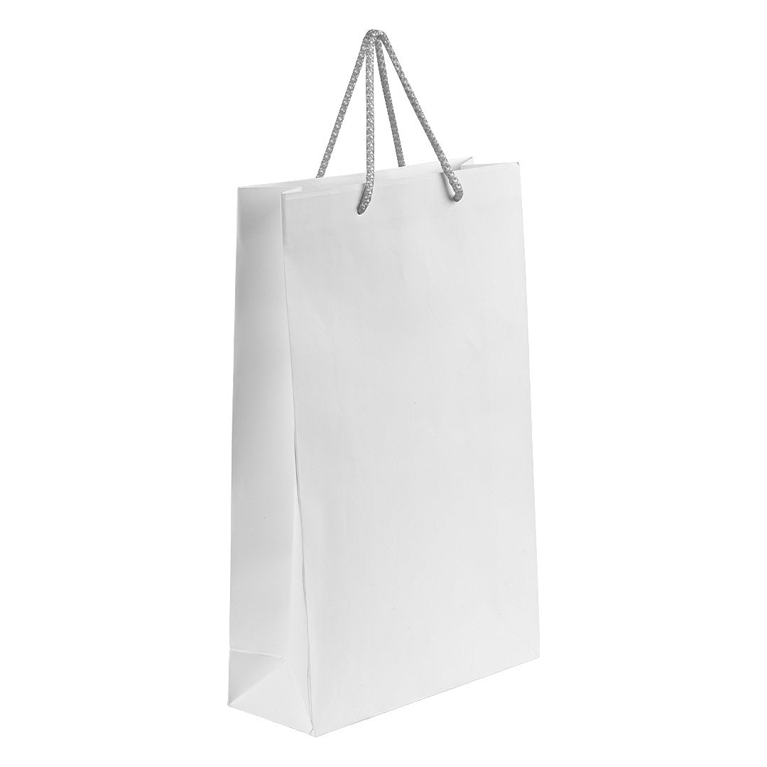 DINA papirna kesa mat laminirana bela