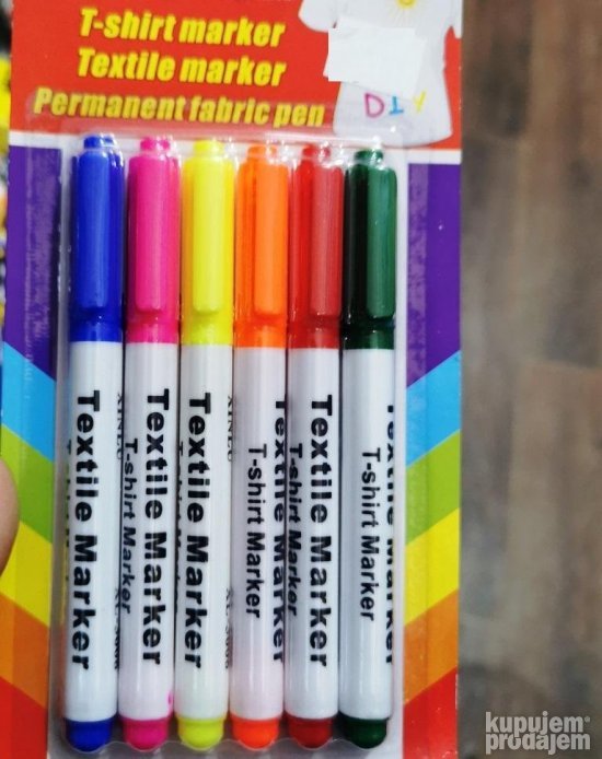 DIY markeri za tkanine i odecu 6 KOM
