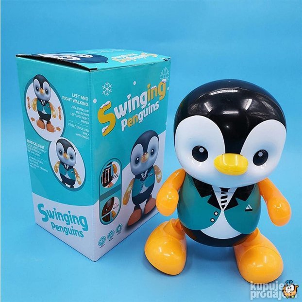 Dancing Penguin Plesajuci pingvin sa svetlosnim efektima - Slika 3