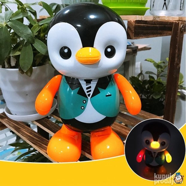 Dancing Penguin Plesajuci pingvin sa svetlosnim efektima - Slika 4