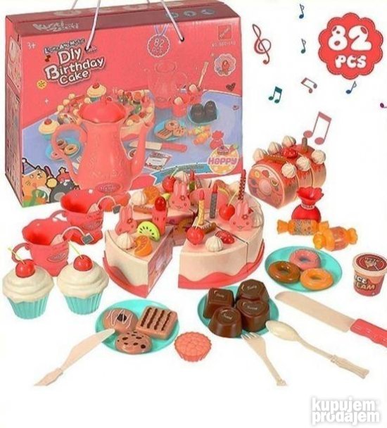 Decija vocna rodjendanska torta za decu set 82 dela - Slika 3