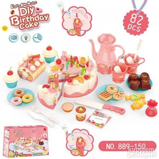 Decija vocna rodjendanska torta za decu set 82 dela - Slika 7
