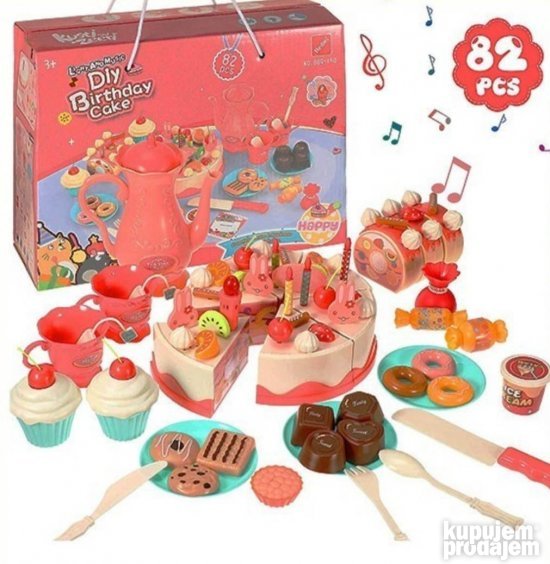 Decija vocna rodjendanska torta za decu set 82 dela - Slika 8