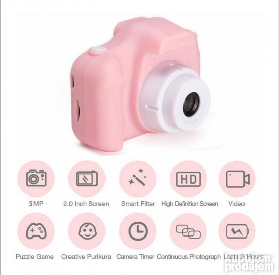 Deciji fotoaprat roze - Slika 4