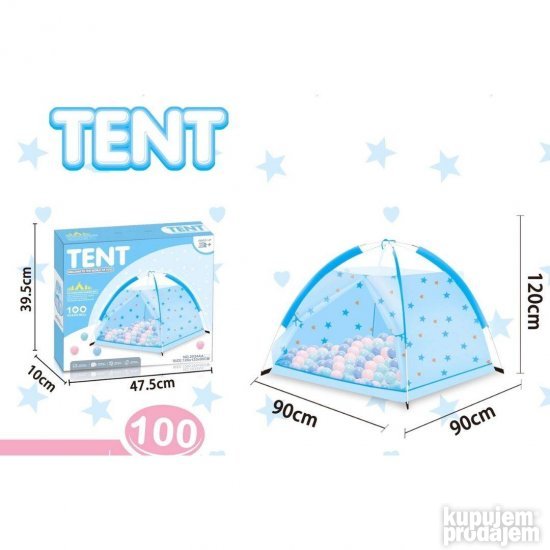 Deciji sator TENT sa 100 loptica za igru