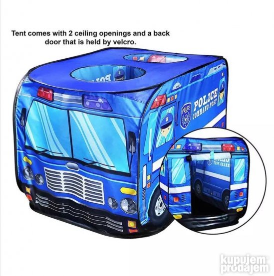 Deciji sator policijski autobus