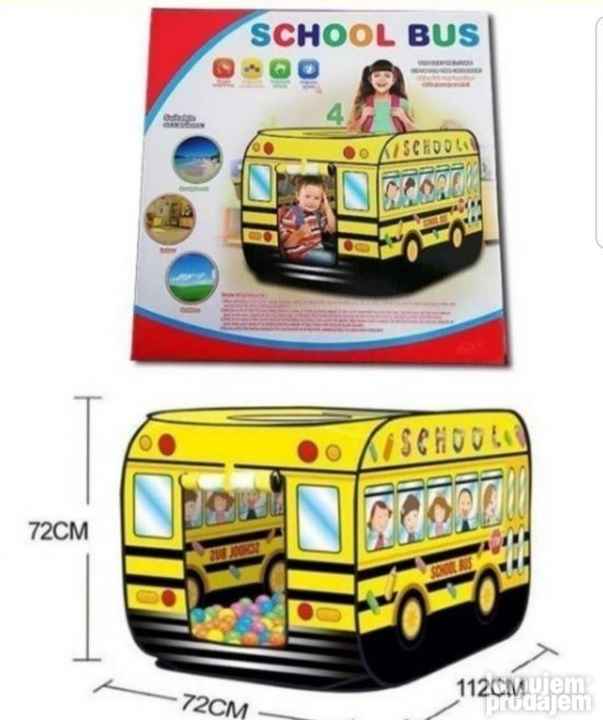 Deciji sator skolski autobus Sator Deciji Sator - Slika 3