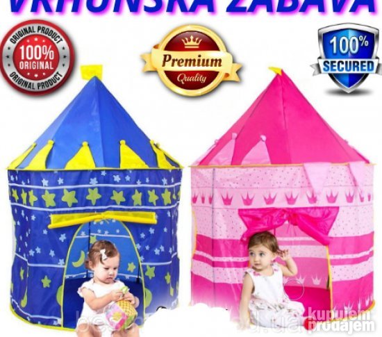 Deciji sator zamak i dvorac za princa i princezu