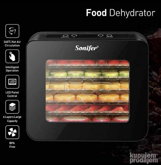 Dehidrator Hrane Digitalni sa 6 nivoa 500W - Slika 4