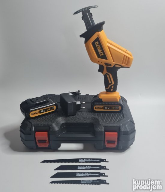 Dewalt aku testera lisicarka 48v dve baterije i 4 testere - Slika 5