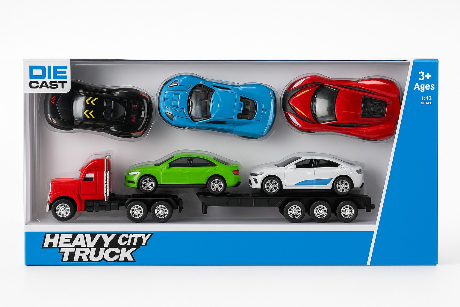 Die Cast Heavy Truck Set sa 5 Autica Igracka za Decu 3i