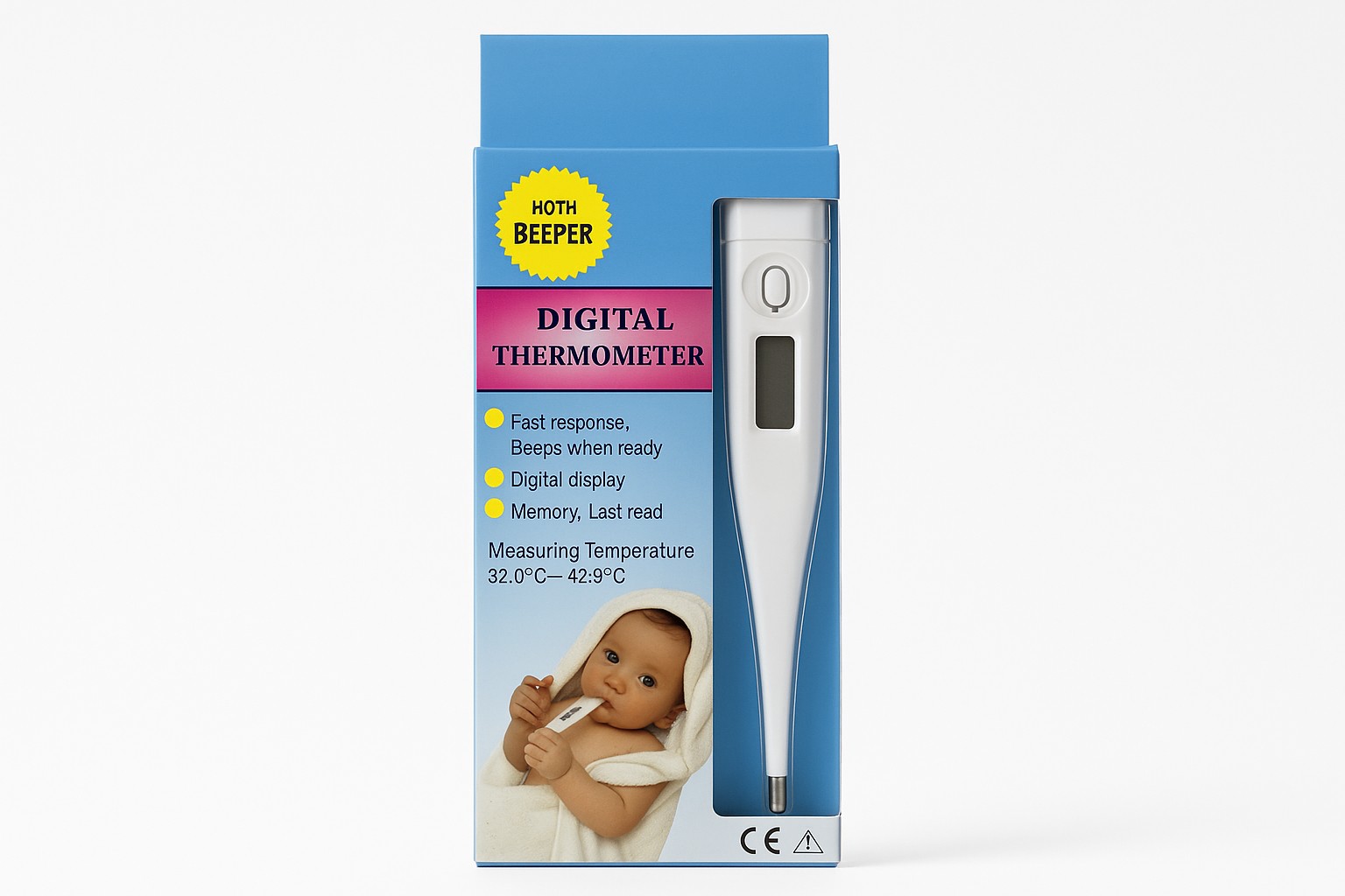Digitalni Termometar sa Zvucnim Signalom Brzo Merenje Temperature sa Beeper Funkcijom
