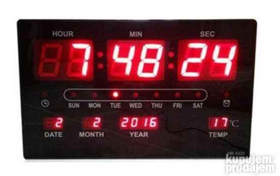 Digitalni zidni sat Sat Zidni 33cm