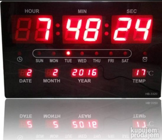 Digitalni zidni sat Sat Zidni 33cm